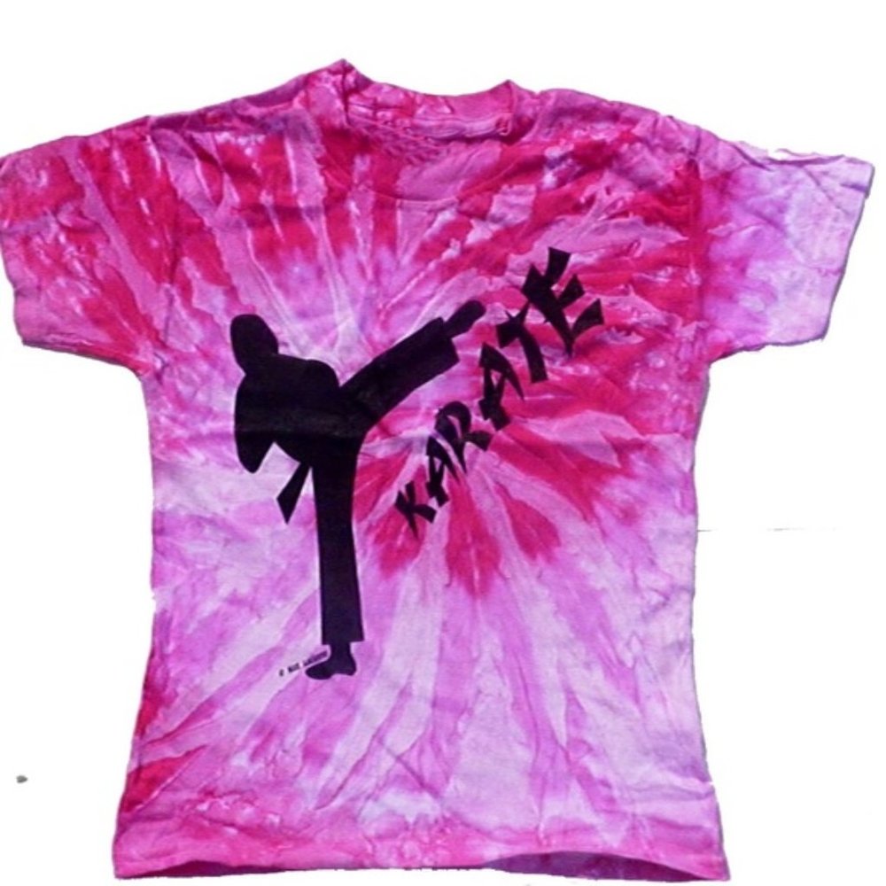 Tie-dye Karate Girl Short Sleeve T-shirt Size M Realm Store